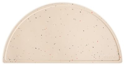 Mushie Silikon tischmatte für Kinder | Schmutzabweisend & Spülmaschinenfest | Rutschfestes Design | Sichere, Hochwertige & Langlebige Erstausstattung | Vanilla Confetti