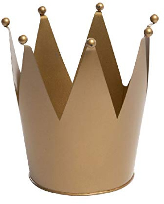 Krone aus Metall / 4er-Set/Ø 14cm Höhe:16 cm/Gold