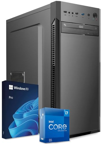 PC Fisso Completo - Computer Desktop Intel Core i7-3770 • RAM 16GB • SSD 1TB • Grafica Integrata Intel HD 4000 • Wi-Fi AC • Masterizzatore DVD • HDMI • USB 3.0 • Windows 10 Pro • Pronto all'Uso