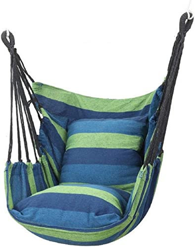 ADITAM Hängesessel Schaukelsitz Doppelhängematte Hängesessel Schaukelsessel mit Kissen Hängesessel Indoor und Outdoor Hängesessel Stuhlverdickung Lazy Cradle Chair Swing Swing Chair (D) Double The