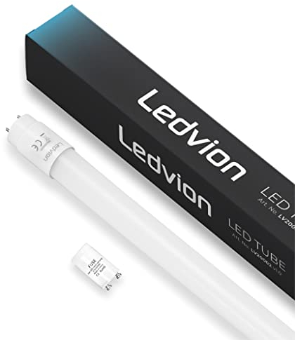 Ledvion - 5X LED-Röhre, 120CM, 12W, Neon, 6500K, 1920 Lumen, Kaltweiß, Decken- und gleichmäßiges Licht