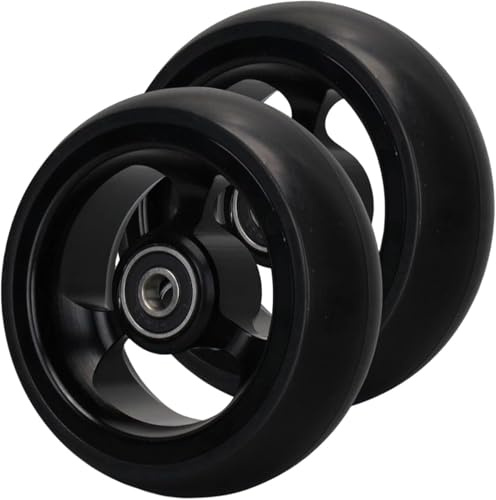 Roues Avant de Remplacement Pour Fauteuil Roulant de 4 Pouces, Roulettes Antidérapantes En Pu Pour Fauteuil Roulant de Sport, Sans Marquage, 2 Pièces/Black/100Mm/4In