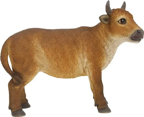 FADEDA Ox/höjd: 27 cm/handmålad/detaljerade krubbfigurer – julbord, dekoration, krubbtillbehör