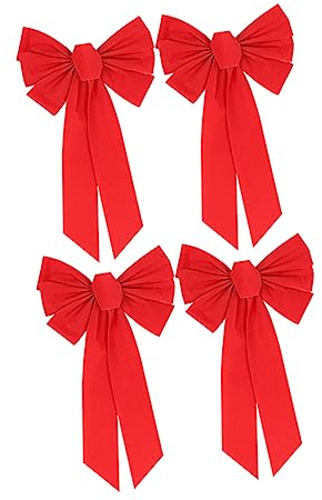 12 Stück rote Schleife, Weihnachtsdekoration, Hochzeitsdekoration, Weihnachtsbaumschleifen, Dekorationen, rote Weihnachtsschleife, rote Weihnachtsschleife, Anhänger, niedliche Schleife, schöne Schleif