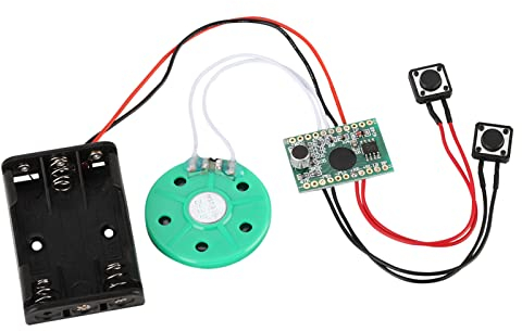 Yusat Aufnahmbares Soundmodul-Modul, 14 × 10 × 2, DIY-Grußkartenmodul, 30 Sekunden, beschreibbares Sprach-Soundmodul, Sprachgruß-Sound-Diktiergerät, Yusatvfibmwoe37