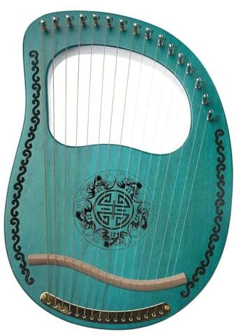 Erwachsene harfe Holz-Mahagoni-Lyra-Harfe Mit Stimmwerkzeug Für Anfänger-Musikinstrument 16 Saiten Saitenholzfarbe BLAU(BLUE)