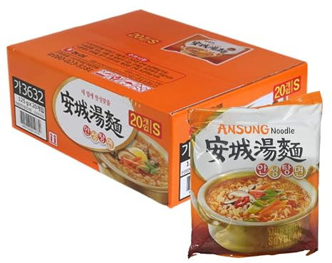YIJIA | Pack 20x125g Ramen Coreanos AnSangTangMyun - Instant Noodle Fideos Corea