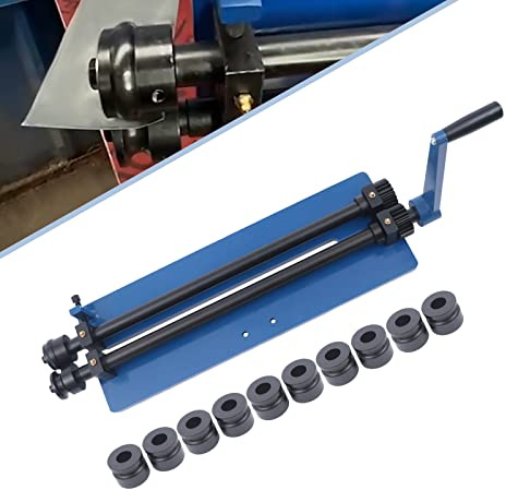 Abkantbank Rundbiegemaschin 460mm Manuell Sickenmaschine 18 Zoll Sickenmaschine 6 Stufensätze 1,2mm mit 6 Würfelsätze für Blechwerkstätten