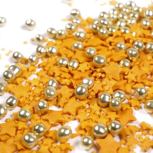Streuselheld Golden Night 80g Streusel zum Dekorieren und Verzieren von Gebäck aller Art wie Torten Kuchen Keksen Zuckerstreusel