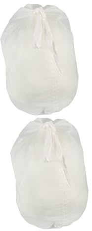 Ciieeo 2pcs Nylon Nut Milk Bag Reusable Brew Bag Large Brew Drawstring Mesh Cold Kitchen Mesh Kitchen Supplies Unbleached Coffee Filters Fine Strainer