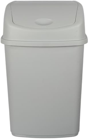 Jolie Max 55L Extra Large Recycling Bin with Swing Lid – Plastic Dustbin with Flip Top Lid - Ideal for Home and Office Waste Management - Easy to Clean, Recycle Rubbish Bin. (GREY)