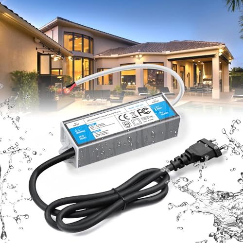 BRIMETI LED Trafo 24V 36W Wasserdicht IP67 LED Treiber Netzteil 1,5A Mit Stecker Schaltnetzteil Transformator AC 230V auf DC 24 Volt Außenbereich, Kompakter Dünner Konstantspannung Niedervolttrafo