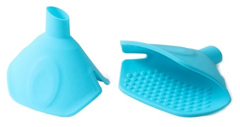 2 imbuto pieghevole riutilizzabile in silicone leggero resistente al calore, imbuto pieghevole non tossico morbido per trasferimento di liquidi e polveri