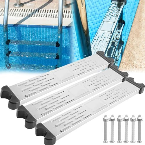 Gradini Per Scaletta Piscina, 3 Pezzi Gradino Antiscivolo Per Piscina Scala Di Ricambio In Acciaio Inox Generale Per Scaletta ScalaPiscina Accessori Antiscivolo Parti Pedale