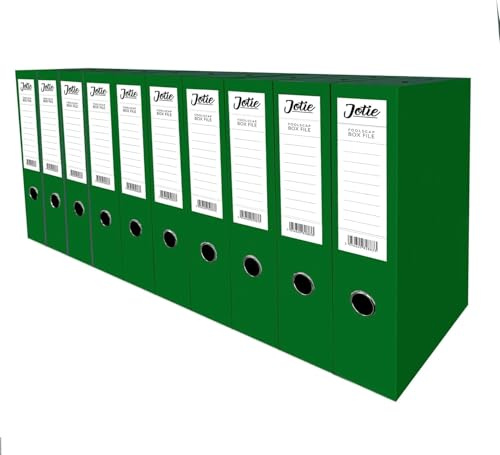 Box File with Lock Spring Ring Pull & Catch Glossy Finish 75mm Spine Ideal Document Organiser for Office School Paperwork Storage Foolscap Box Files