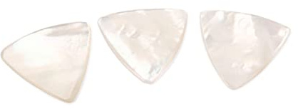 FUNOMOCYA Weiße Abalone Gitarrenplektren mit Feiner Textur und Schutzfunktion für Finger 28x27x1,5mm Geeignet für Anfänger und Gitarrenliebhaber