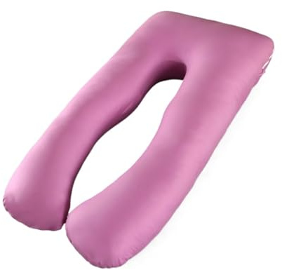 Cuscino Per La Gravidanza Cuscini for la gravidanza, cuscino for l'allattamento a U, multifunzionale, staccabile e lavabile, in puro cotone, con supporto laterale, prodotti for la maternità per donne