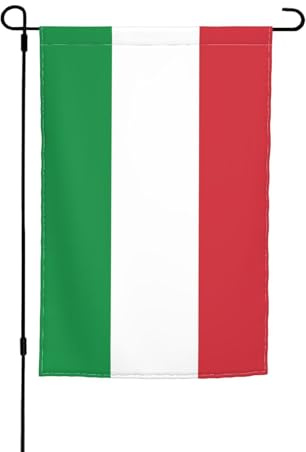 GGsdaf Bandera italiana de jardín estampada (12 x 18 pulgadas) para balcones, patios, patios traseros y césped