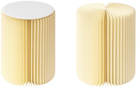 Sgabello pieghevole in cartone rigido – Salvaspazio – Tavolino o seduta supplementare – Comodino – Facile da chiudere – Compatto, stabile ed elegante – ideale per soggiorno, camera da letto, ufficio