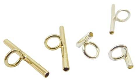 QUUPY 6Pcs 3 Sizes Gold and Silver Brooch to Pendant Converters Pin Necklace Adapter DIY Pendant Necklace Converters for Jewelry Making Accessory(8MM/13MM/20MM)