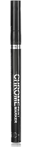 Pilipane Rotulador de espejo, marcador de pintura cromada, punta de fibra, resistente al agua, 0,7 mm, tinta de protección UV, marcador de pintura líquida brillante para vidrio, metal,