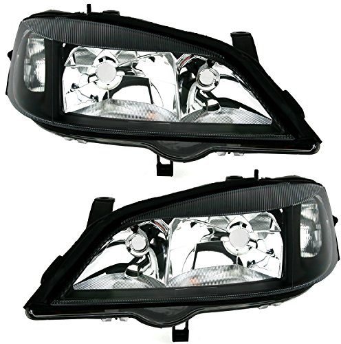 Depo Halogen Scheinwerfer Set in Klarglas Schwarz H7 HB3 links rechts