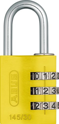 ABUS 465819-145/30_AMARILLO_B Candado aluminio combinacion 30 mm 3 dígitos amarillo blister, Giallo
