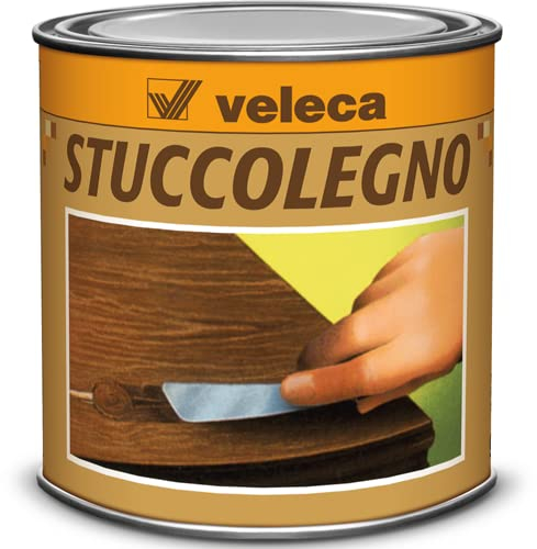 Stucco in Pasta per Legno Veleca colore Noce Scuro 250 gr