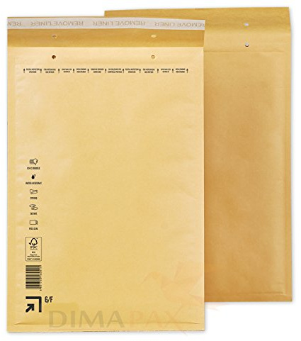 100 F 6 Luftpolster Versandtaschen Luftpolstertaschen Warensendung braun von dimapax