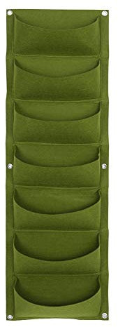 Verticali Appeso Fioriera da Giardino Verde Piante Pot Borsa Piantare Parete in Feltro per Casa Parete Balcone Outdoor Indoor Giardino Alimentazione Pouch(7 Tasche),Coltiva La Borsa