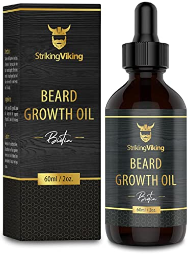 Beard Balm by Striking Viking - Shape, Hold and Condition Your Beard - All Natural Beard Thickener - Savage Scent (2 fl oz, Sandelholz)