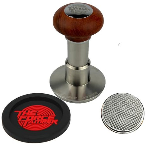 The Force Tamper-Automatic Impact Coffee Tamper Adjustable Const Pressure and Autoleveling Waffle Set (58.35, Jelly)