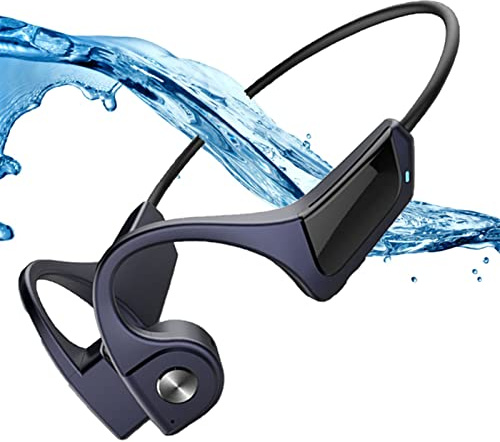 ESSONIO Bone Conduction Headphones Open Ear IPX5 Level Waterproof Wireless Bluetooth Audio with Built-in Mic 8 Hours of Music & Calls For Business Video Conferencing (BLUE)…