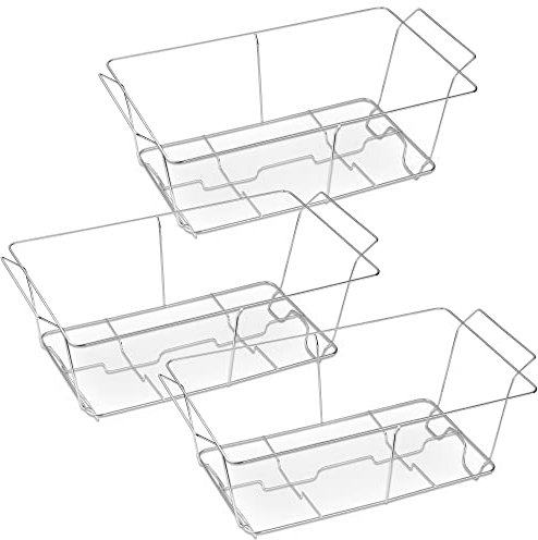 3 Pack Chafing Wire Rack Buffet Stand Full Size Food Warmer Serving Trays