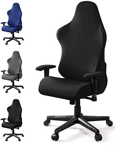 Kontorsstolskydd Elastisk Spelstolsöverdrag Kontorsstol överdrag Med Armstödskydd Universal Gamingstolsöverdrag Tvättbart Avtagbar för Dator Stol Kontorsstol Spelstol (Ingen stol - Svart)