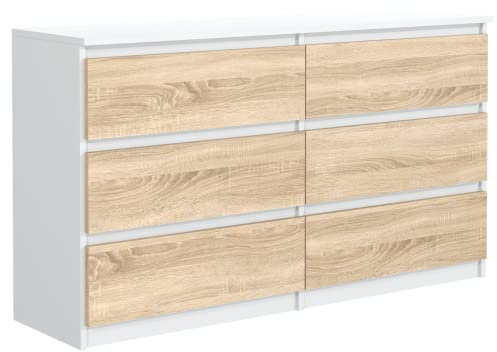 meble masztalerz Commode 120 cm, Blanc & Sonoma
