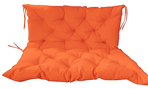Morbuy Coussin pour Banc de Jardin, Coussin Palette Intérieur Extérieur Impermeable Coussin Banquette pour Coussin de Balancelle ou Canapés de Jardin (120x100CM,Orange)
