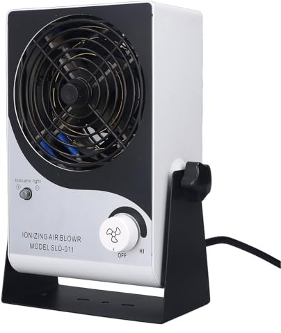 Ventilador de Aire Ionizante ESD, Ionizador Antiestático, Ventilador de Descarga Electrostática con Cepillo de Limpieza para Línea de Producción (Enchufe de la UE 220V)