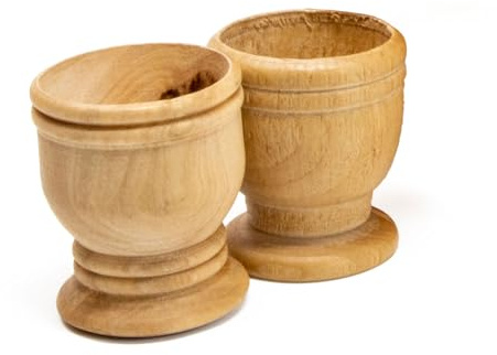 Holy Land Olive Wood Communion Cup - 2 Pack, 1.5 Wooden Communion Cups for The Lords Supper, Christian Chalice Cup Communion Set from Israel - Wooden Goblet Holy Land Gifts from Jerusalem