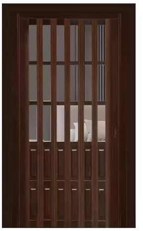 Schiebetür Falttür falttüren innentüren Mehrfach Gefaltete Akkordeontür Im Bauernhausstil Für Schlafzimmer, Badezimmer, Schrank Und Terrasse, Veranda, Innenschiebetüren Mit Rädern Und Griff(Clear,WxH