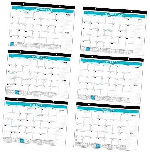 STOBOK Englischer Monatskalender Wandkalender Für Büro Und Zuhause Kreativer Planer Im Blauen Design Für Tägliche Termine Und Erinnerungen Für Organisation Und Planung