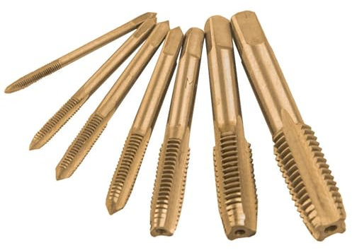 7-teiliges metrisches Gewindebohrer-Set, Handwerkzeug-Set, HSS, 3–12, Maschinenschrauben, Dübel-Set
