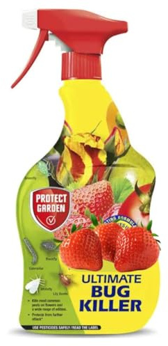 Ultimate Bug Killer Spray, 1L, Indoor and Outdoor Use, 2 Weeks Protection From Pests - Fruit and Vegetable - Targets lily beetle, whitefly, scale, greenfly, red spider mite
