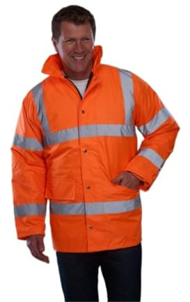 HDICUHNANU Chaleco De Seguridad Chaqueta Reflectante For Hombre Otoño Invierno Cálido Algodón Acolchado Chaqueta De Advertencia Al Aire Libre Reflectantes Chaleco De Trabajo(Oranje,XL)