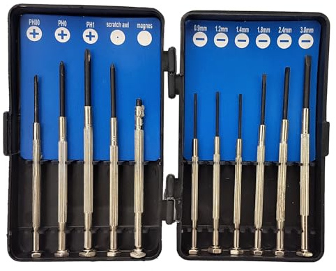 HERO Mini Feinmechaniker Schraubendreher Set 11-Teiliges Schraubenzieher Präzisionsschraubendreher Uhrmacherwerkzeug für Uhren Brillen Smartphone Handy Computer Switch Reparatur Feinmechanik