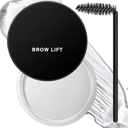 Clear Eyebrow Gel & Brow Wax Kit - Waterproof, Long-Lasting & Smudge-Proof Brow Gel for Natural-Looking Brows. Includes Eyebrow Styling Cream for Easy Shaping & Definition