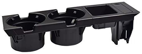 Yurefax Doppelloch-Auto-Styling-Aufbewahrungsbox for die vordere Mittelkonsole, Münz- und Getränkehalter, for, E46-Serie 1999–2006, 51168217953 Getränkehalter für die Mittelkonsole(Black 1 Set)