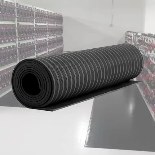 15 FT Electrical Safety Mat 6000V Insulated, High Voltage Insulating Rubber Floor Mats for Home Commercial Work Spaces, Large Non-Slip Switchboard Matting