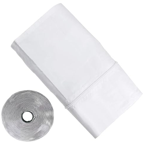 Xvilmaun Sello portátil para ventana de aire acondicionado, kit de sellado de ventilación de ventana de CA portátil con cremallera, accesorios de aislamiento para el intercambio de aire para el hogar