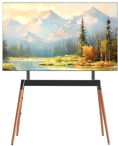 Floor TV Stand for 55-86 Inch TV LCD LED Flat Curved TVs, Height Adjustable Heavy Duty TV Stand, with Cable Management, Max VESA 600x400 Mm(White) (Black)